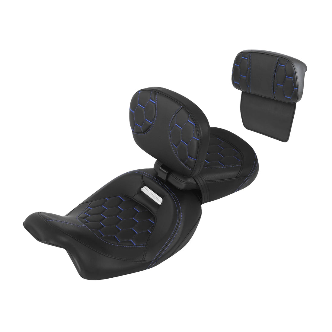 Rider Passenger Seats Backrest Pad Fit For Harley Road Street Glide 2014-2023