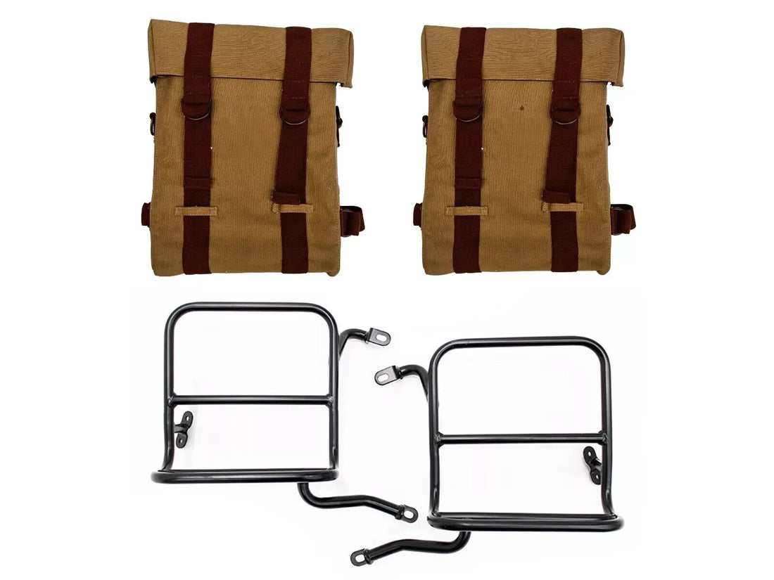 Fit For Royal Enfield Sand Classic 350 500 Military Pannier With Fitting Frame