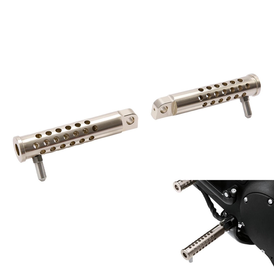 Foot Pegs Footrest Fit For Harley Sportster XL883L 07-10 XL1200N 07-23 Titanium