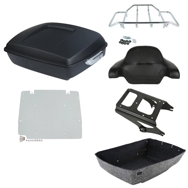 Matte Chopped Trunk Pad Mount Plate Fit For Harley Touring Road Glide 2009-2013