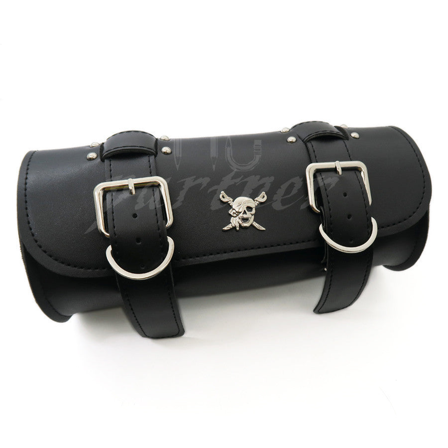 Motorcycle Round Barrel Saddle Luggage Side Back Tail Pouch Tool Bag Storage Bag