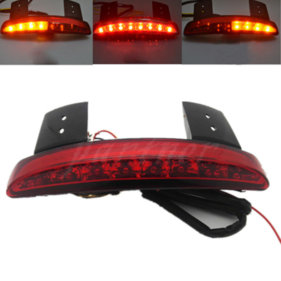 Red Chopped Fender Edge LED Tail Brake Light With Turn Signal For Harley XL883N
