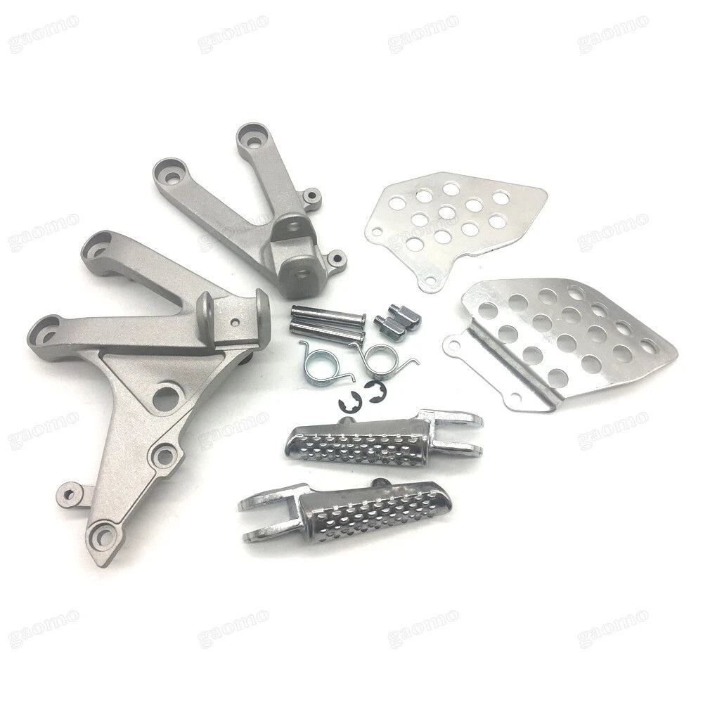 Honda CBR600RR F5 Silver Front Foot Pegs Footrest Bracket Fit For 2007-2024