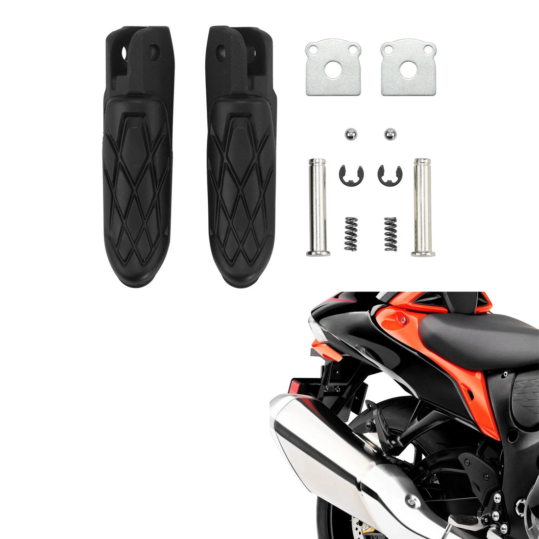 Foot Pegs Passenger Footrest Rear Fit For Suzuki GSX1300R 2022-2024