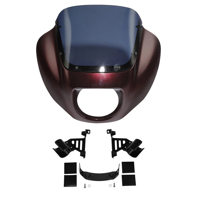 Fairings Windshield Bracket Fit For Harley Street Bob Fxst 18-24 Twisted Cherry