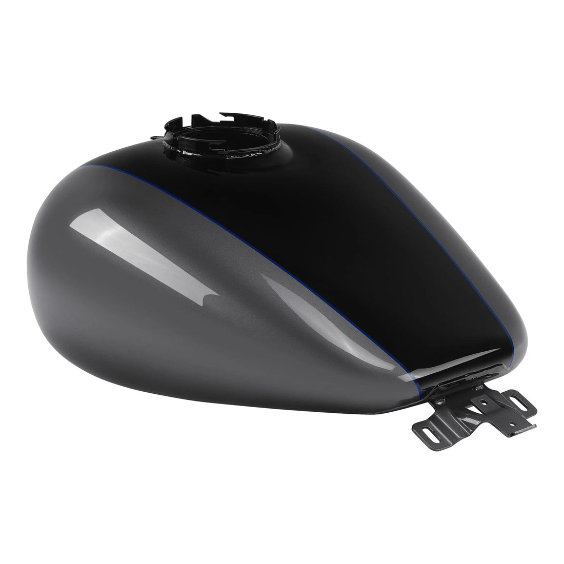 Fuel Gas Tank Fit For Harley Touring 2008-24 Gauntlet Gray Metallic/Vivid Black