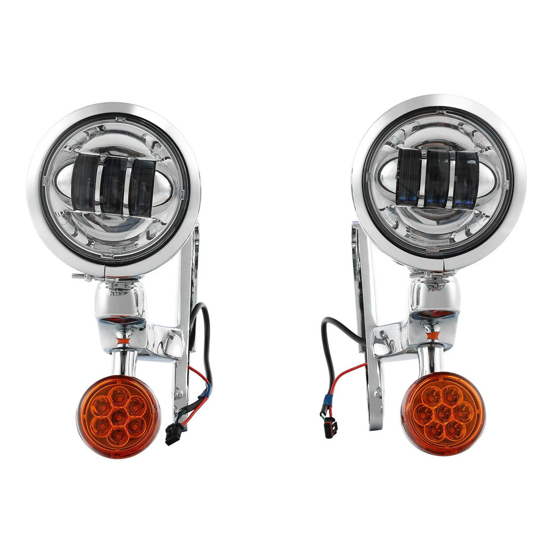 4.5" Turn Signals LED Spot Fog Light Bracket Fit For Harley Road King 1994-2023