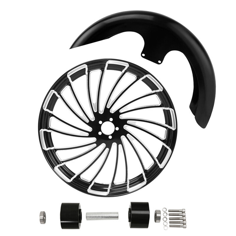 21" Front Fender Wheel Rim Dual Disc Hub Fit For Harley Electra Glide 2008-2024