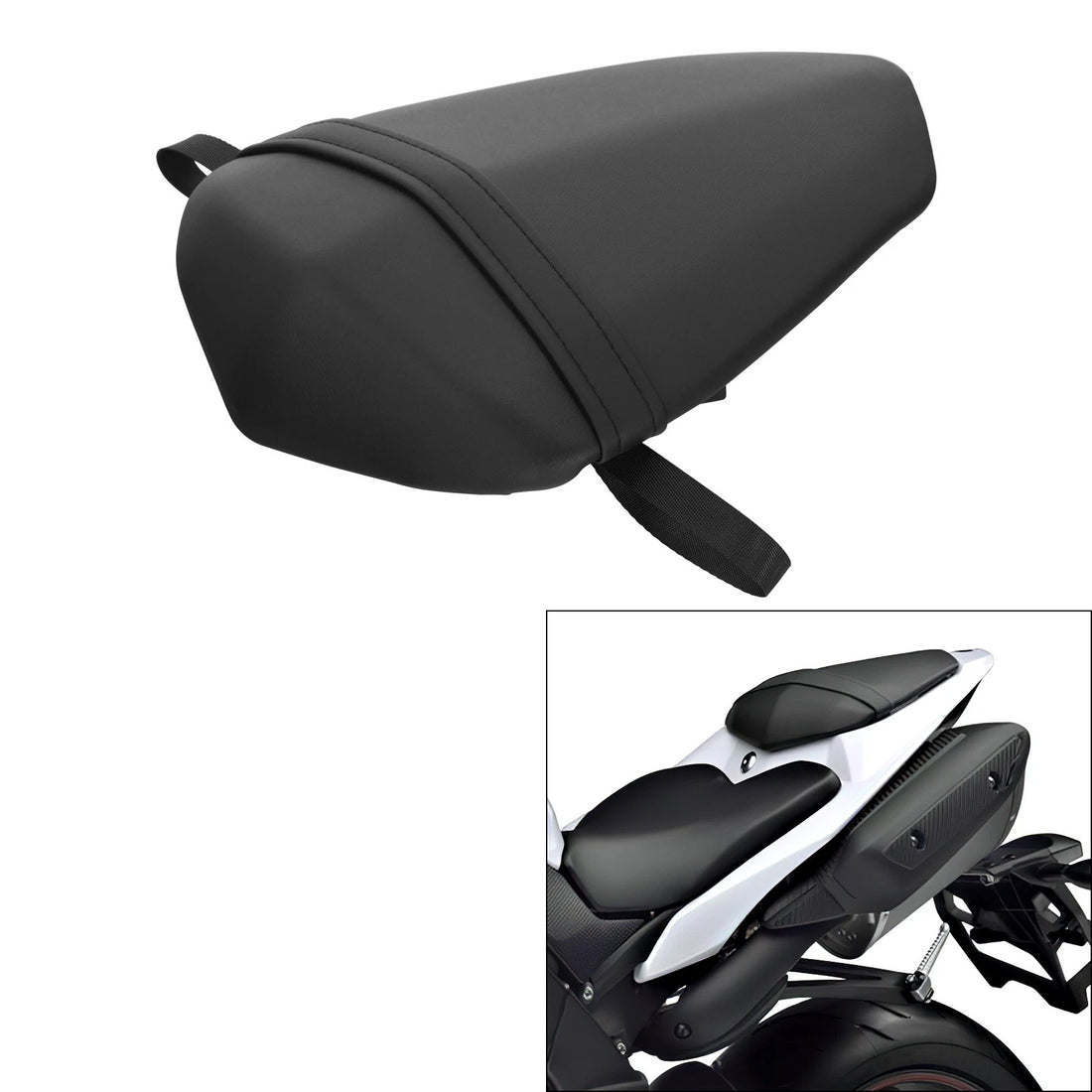 Black Rear Passenger Seat Fit For Yamaha Yzf R1 YZFR1 YZF-R1 2009-2014 2010 2011