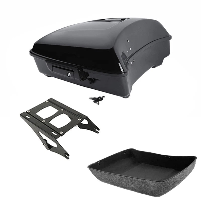 Chopped Trunk Mount Rack Fit For Harley Touring Cvo Road Street Glide 2014-2026
