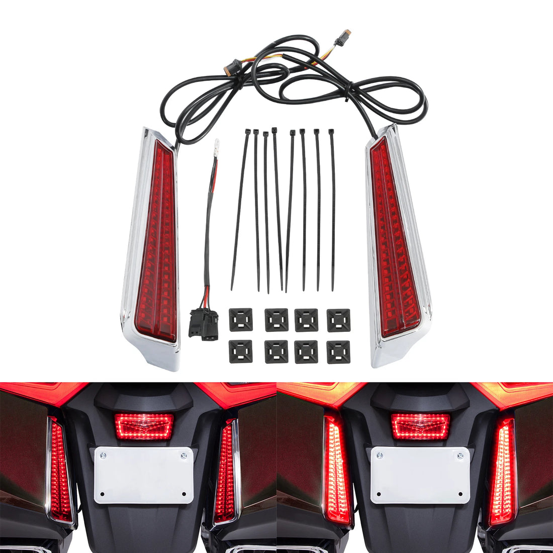LED Rear Filler Panel Lights Fit For Honda Goldwing 1800 GL1800 2018-2025