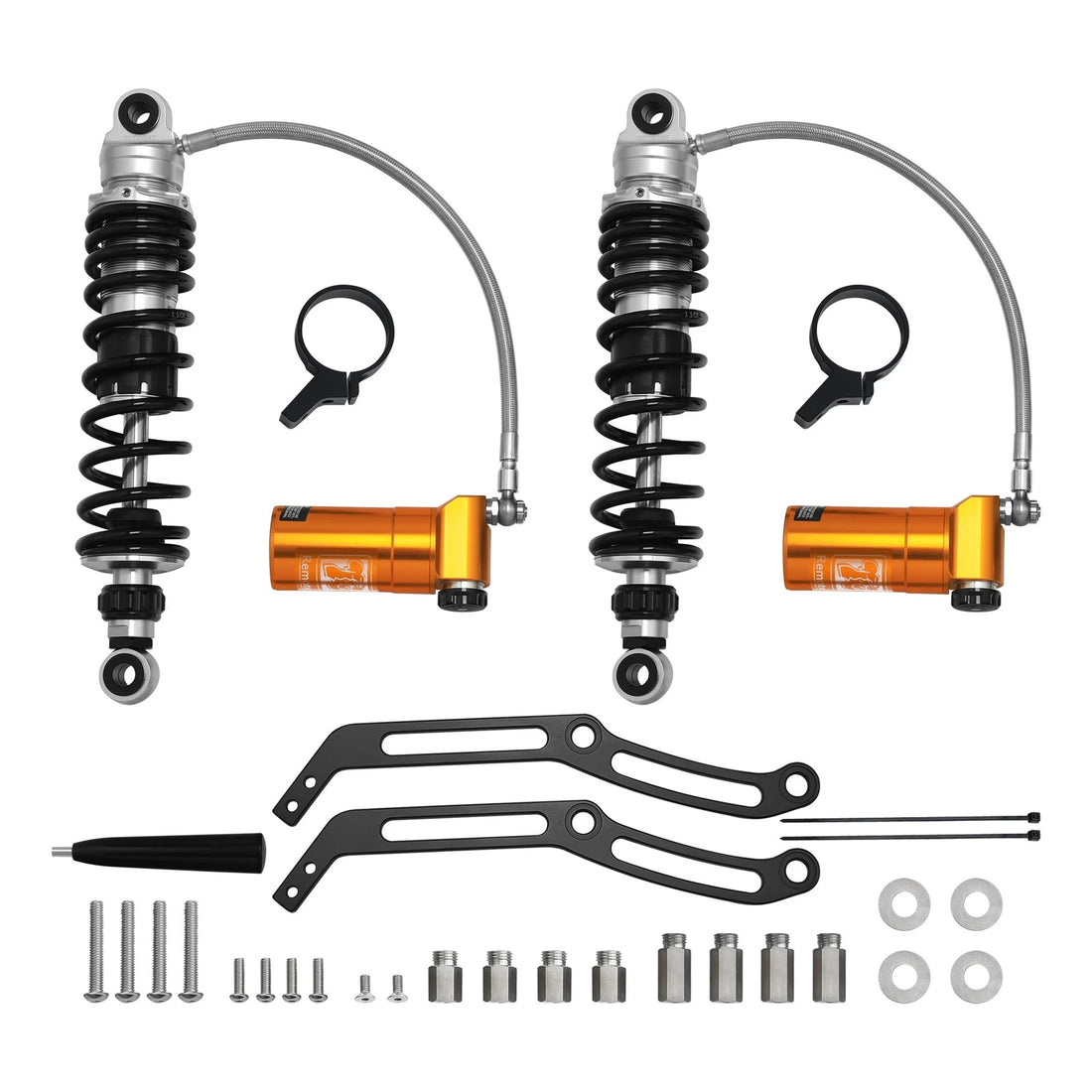 Remote Reservoir Rear Suspension Shocks Fit For Harley Cvo Road Glide 2023-2026