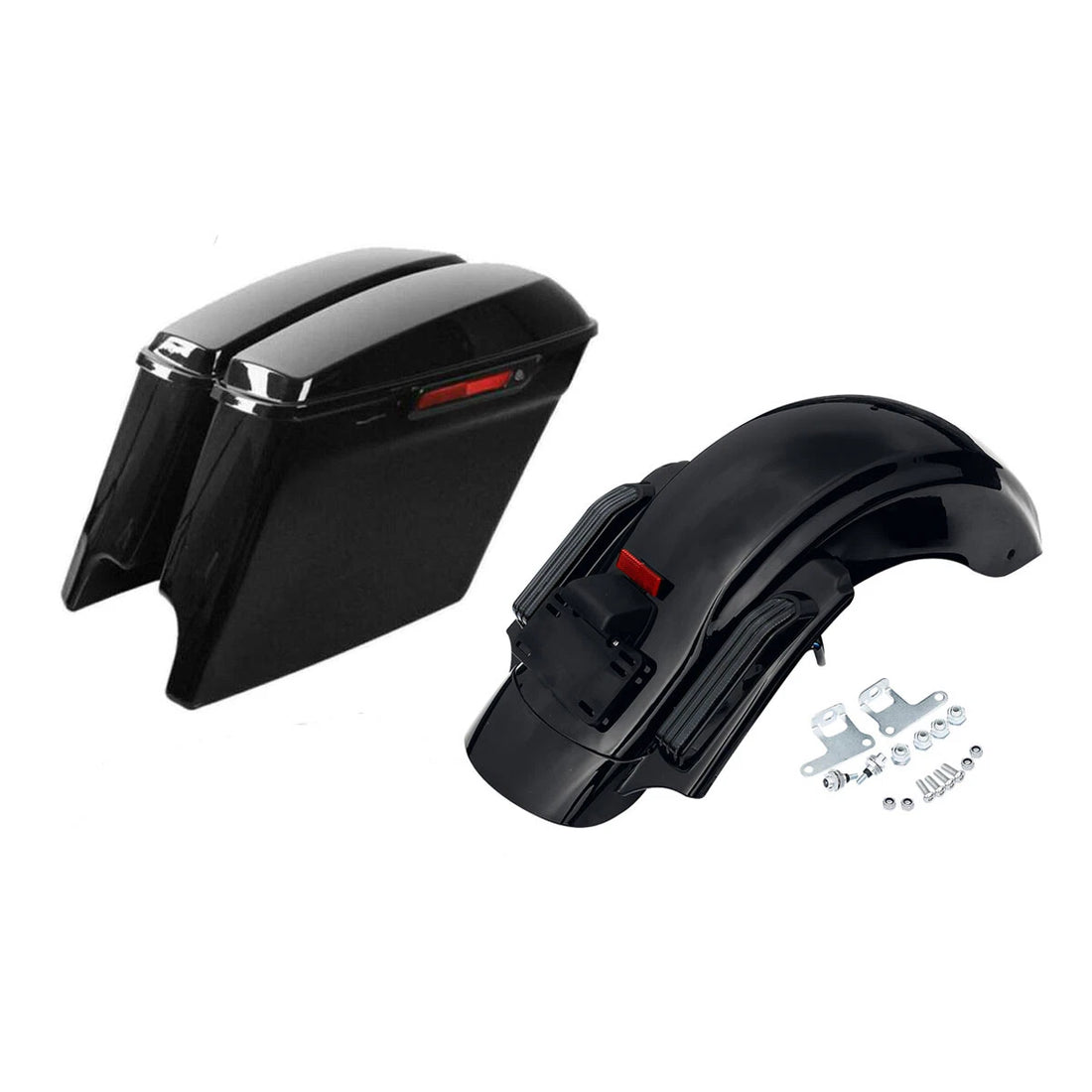 5" Stretched Saddlebag Rear Fender Fit For Harley Cvo Road King Glide 2014-2024