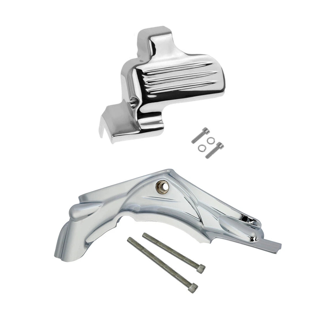 Chrome Cylinder Base Side Cover & Starter Cover Fit For Harley Touring 2007-2016