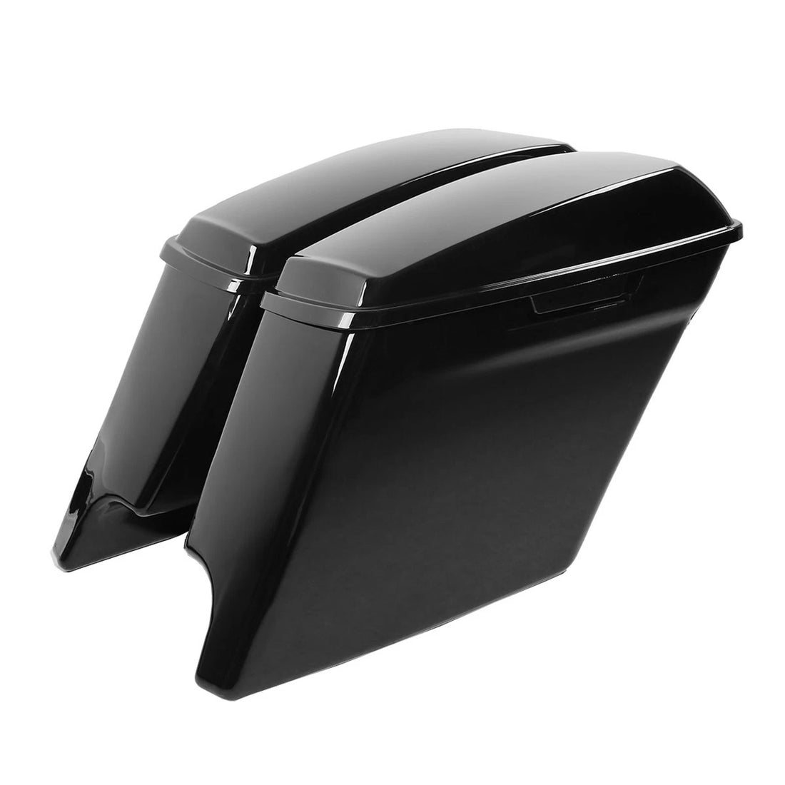 Black 5" Stretched Extended Saddle Bags Fit For Harley Road Street Glide 14-23