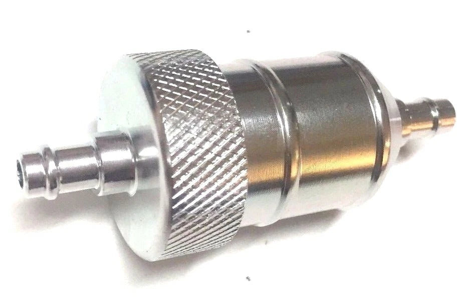FILTRO DE COMBUSTIBLE ALUMINIO PLATA 1/4" 5/16" REUTILIZABLE LAVABLE PARA HONDA