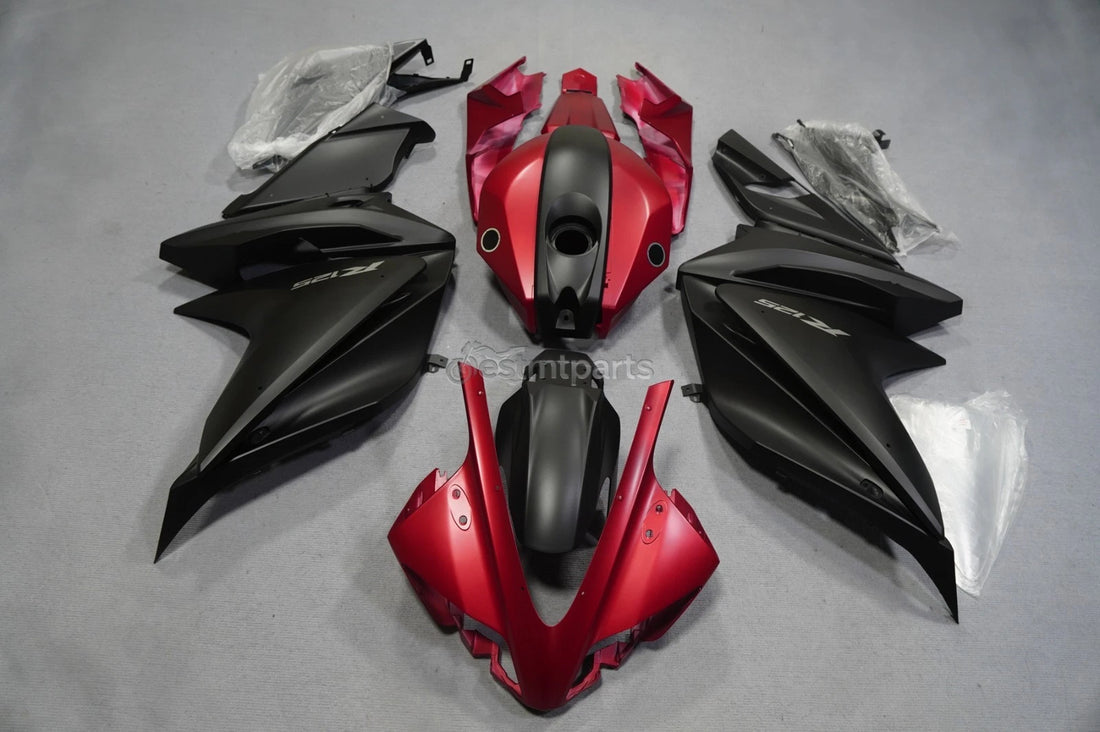Matte Black Red Full Fairing Kit +Bolts For Yamaha YZF R125 2008-2013, 2014-2018