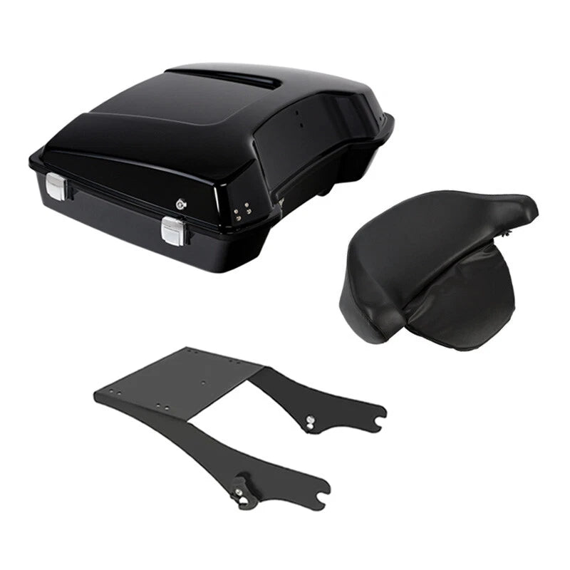 Black Razor Trunk Backrest Mount Fit For Harley Touring 1997-2008