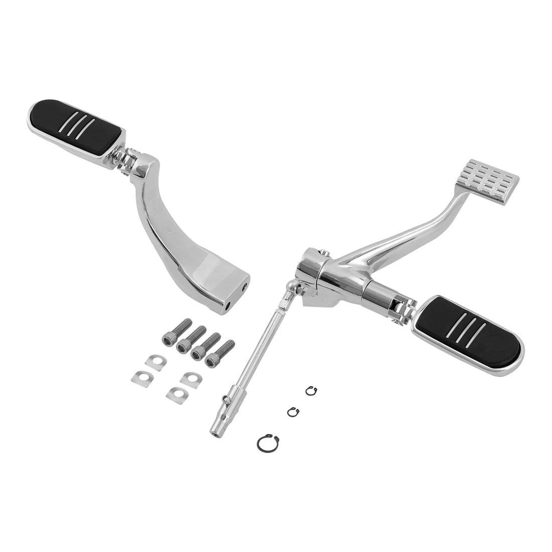 Chrome Mid Control Kit Foot Pegs Fit For Harley Sportster Iron XL883 1200 14-22