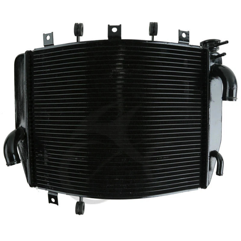 Black Radiator Engine Cooling Cooler Fit For Kawasaki Ninja ZX6RR ZX600 05-06