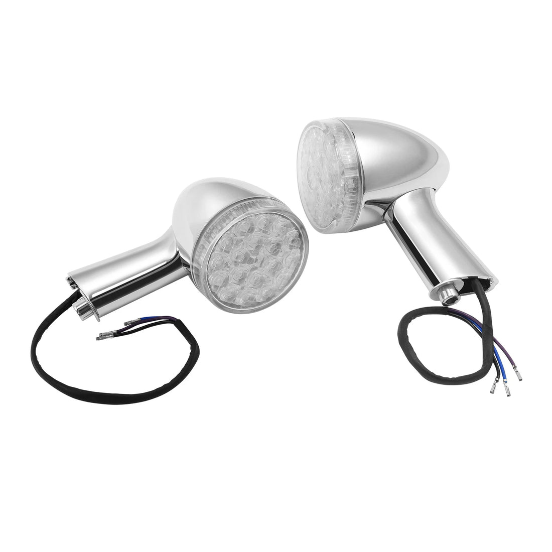 Chrome Rear LED Turn Signals Lights Fit For Harley Touring 2009-2024 Dyna 06-17
