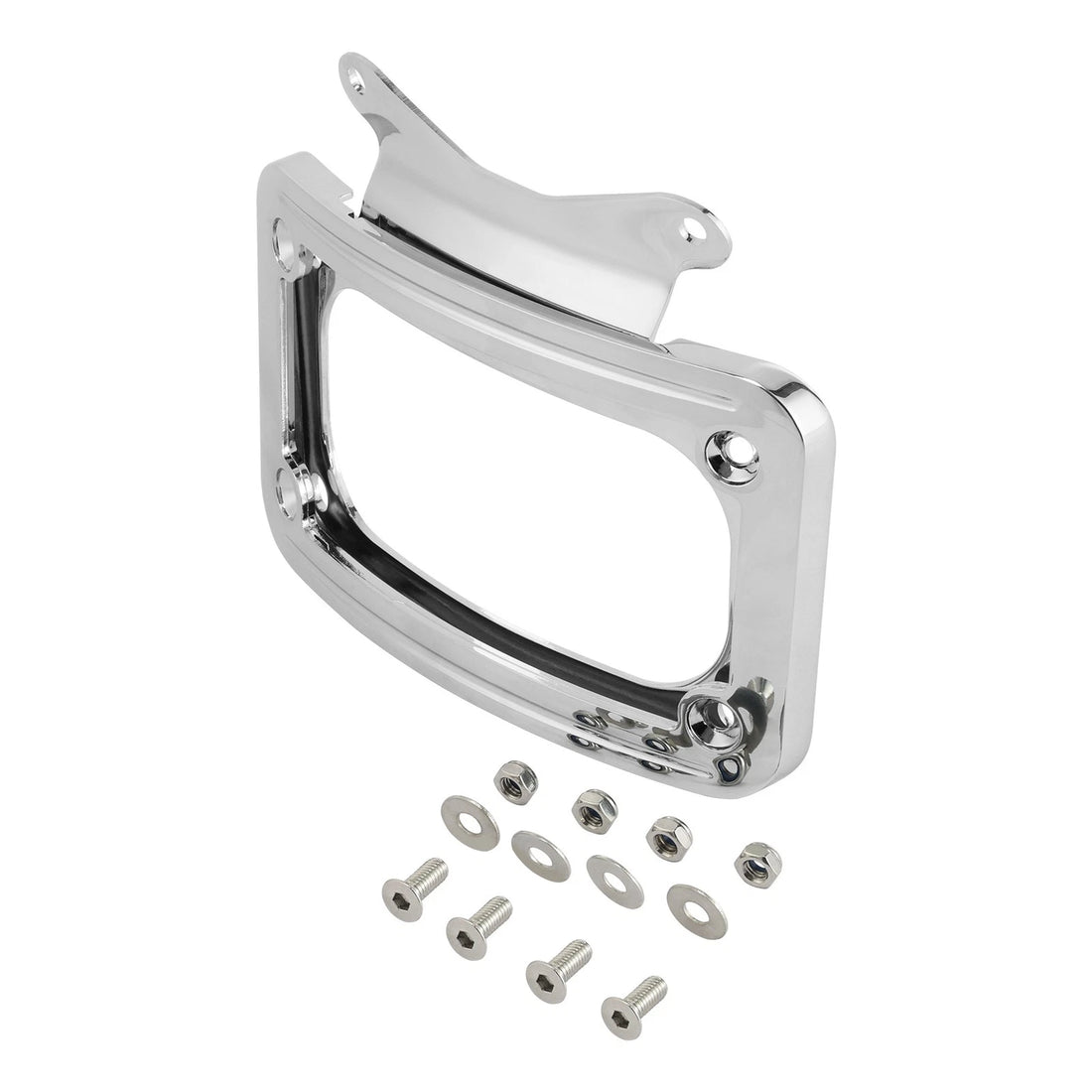 Curved License Plate Mount Frame W/ Light Fit For Harley Street Glide 2010-2023