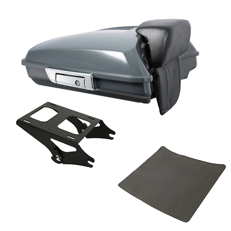 Razor Trunk Backrest Mount Rack Fit For Harley Road Glide 2014-2026 Gunship Gray