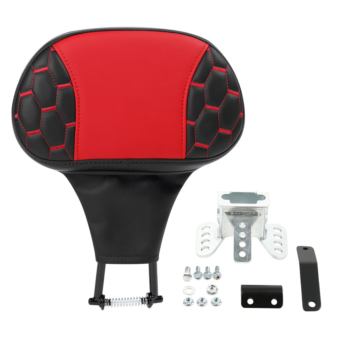 Black Red Rider Driver Backrest Fit For Harley Road King Street Glide 1988-2023