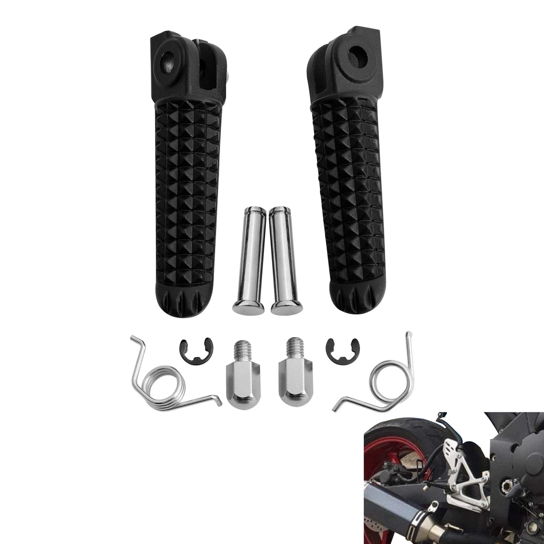 Driver Rider Footrests Footpegs Fit For Yamaha Yzf R1 1998-2025 Yzf R6 2003-2020