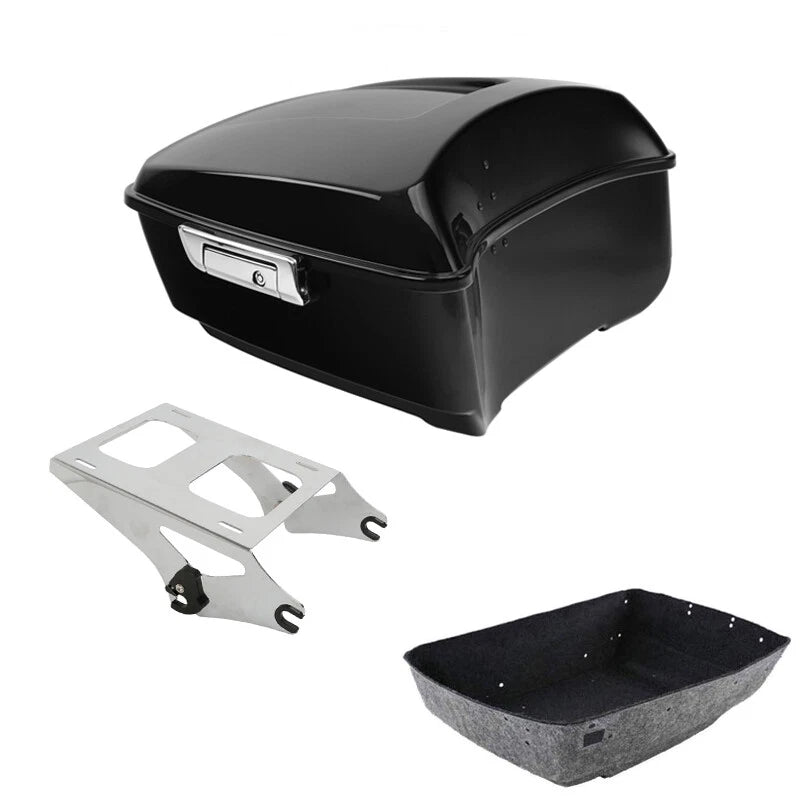 King Trunk Two Up Mount Rack Fit For Harley Touring Road Street Glide 2014-2026