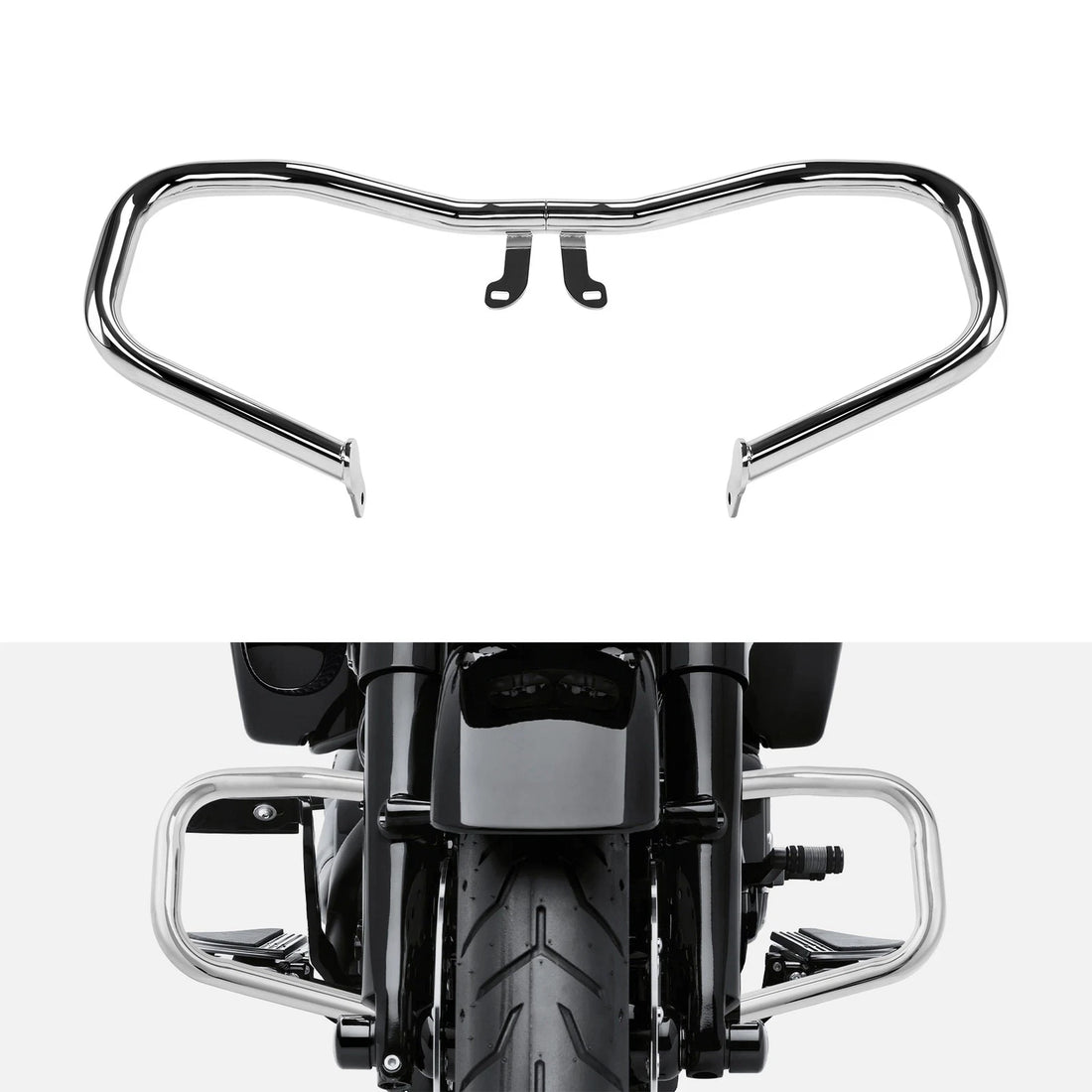Chopped Engine Guard Crash Bar Fit For Harley Street Glide Flhx 2014-2024 Chrome