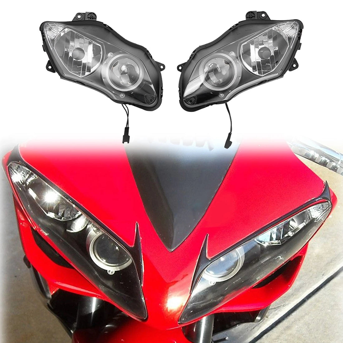 Front Headlight Head Light Lamp Assembly Fit For Yamaha YZF R1 2007-2008 07 08