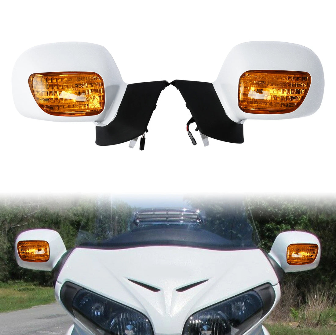 Left Right Rear View Mirror Turn Signal Fit For Honda Goldwing 1800 GL1800 01-17