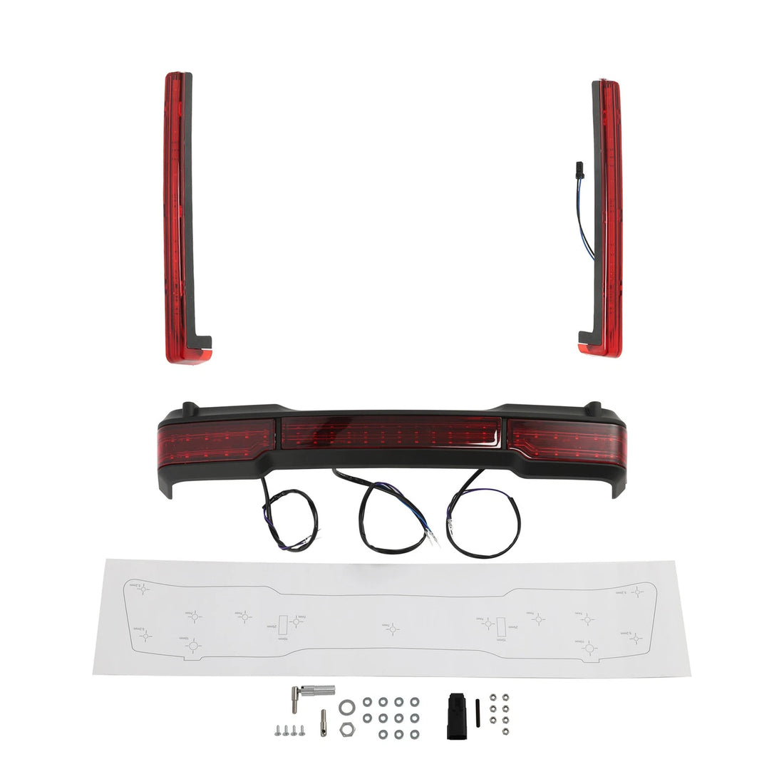 LED Brake Tail Light Accent Side Marker Fit For Harley King Trunk Touring 97-08