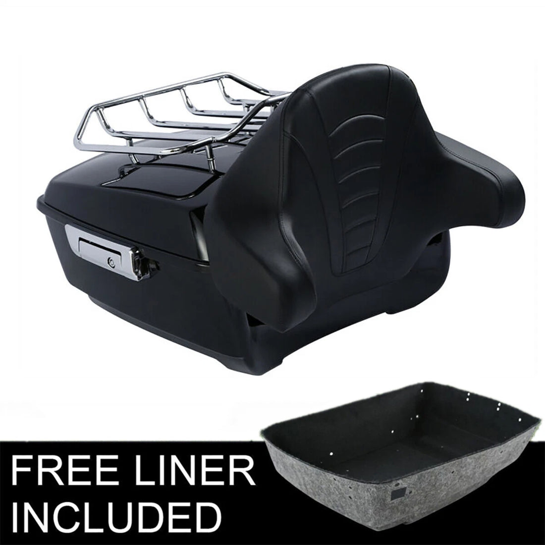 King Trunk Luggage Rack Backrest Fit For Harley Davidson Street Glide 2014-2025