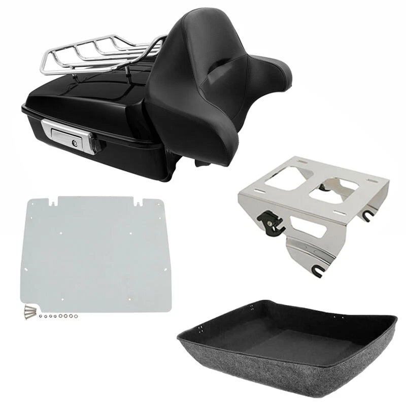 Chopped Trunk Solo Mount Rack Plate Fit For Harley Touring Road Glide 2014-2026
