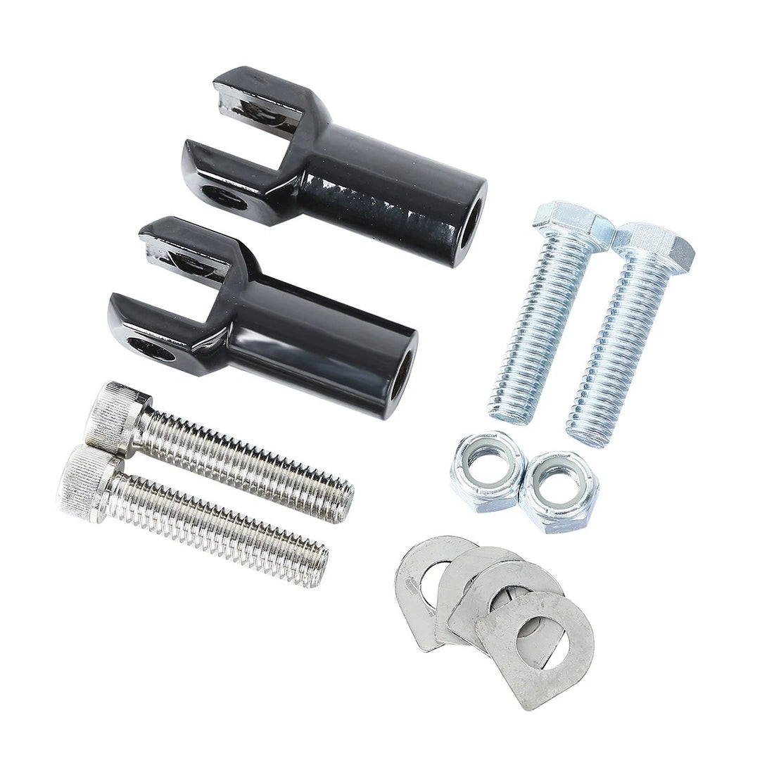 Black Passenger Foot Pegs Support Mount Fit For Harley Softail Fatboy 2000-2006