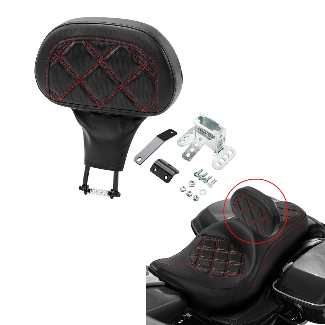 Fit For Harley 09-23 Touring Road Glide Electra Glide Rider Backrest Back Rest