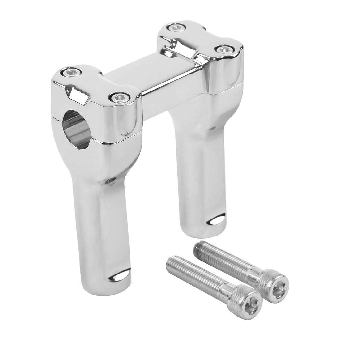 Chrome 4" Handlebar Riser Fit For 1" Bar Harley Dyna Street Bob Softail Deluxe