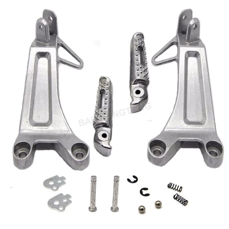 Fit 2003 2004 Honda CBR600RR Motorcycle Silver Passenger Rear Foot Peg Bracket
