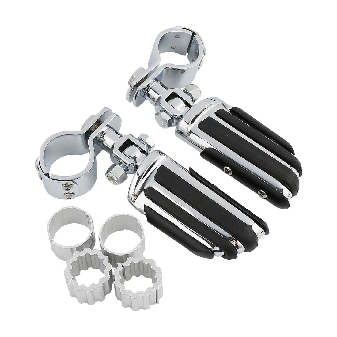 Adjustable Foot Pegs Clamps Fit For Honda Goldwing GL1800 VT1100 VTX1300 VTX1800