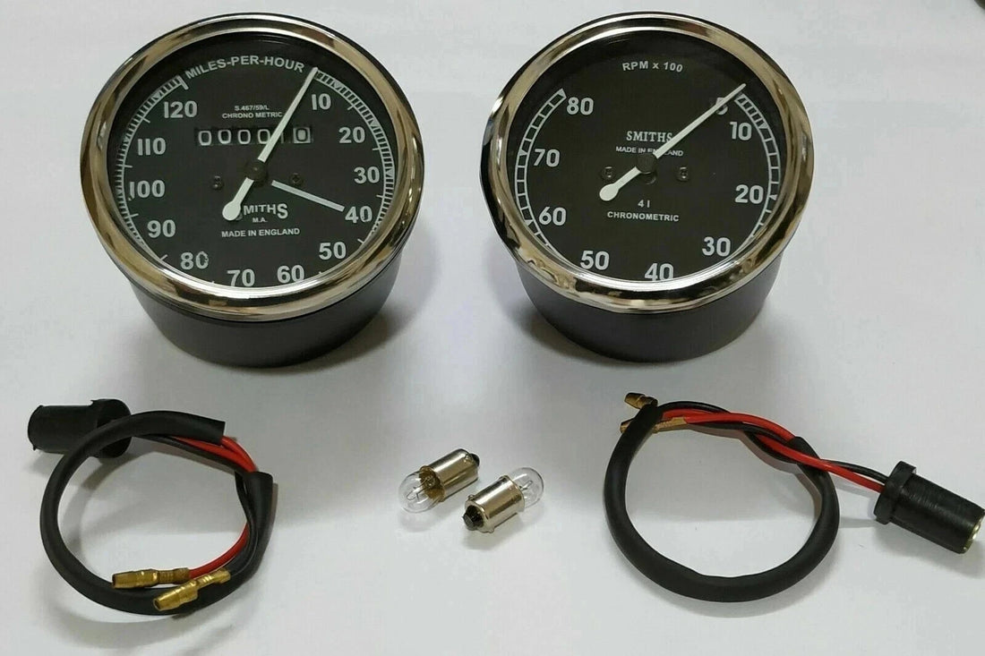 For Smiths Replica 120 Mph Speedometer 8,000 Rpm Tachometer For BSA Norton #B300
