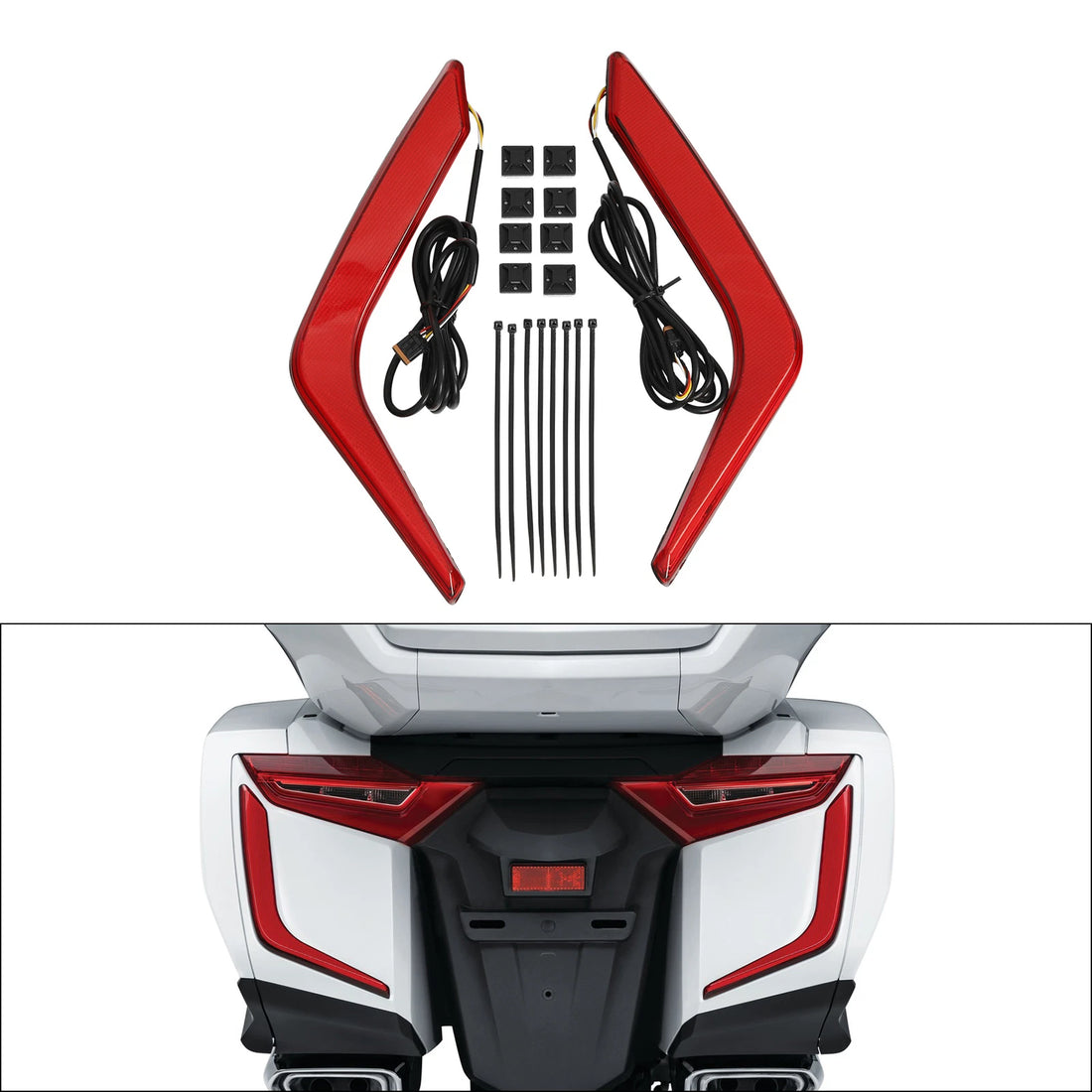 Rear Saddlebag Turn Brake Light Accents Fit For Honda Goldwing 1800 GL1800 18-25