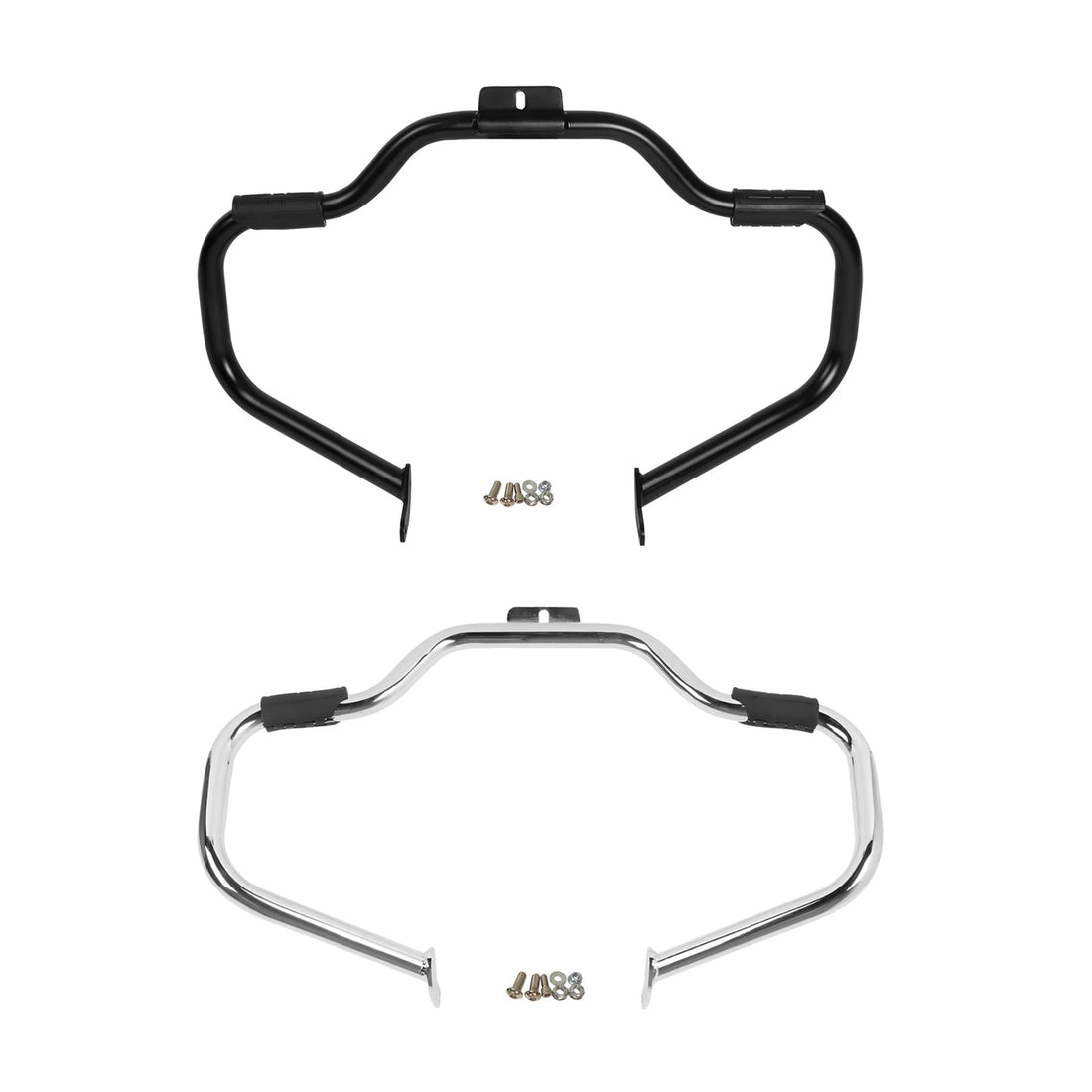 Mustache Engine Guard Crash Bar Fit For Harley Fat Boy Flstf 12-17 Black/Chrome