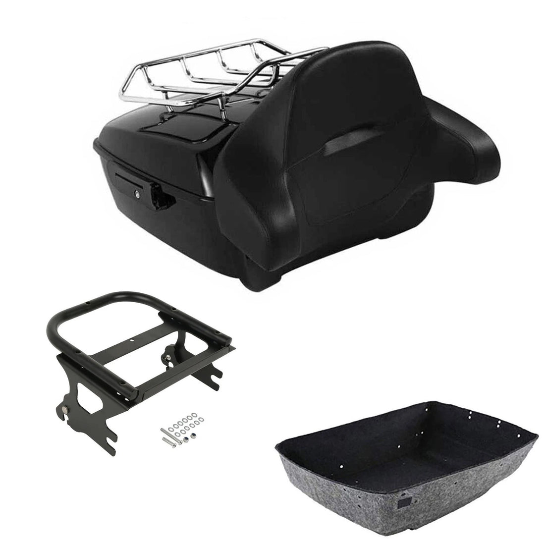 King Tour Trunk Backrest Mounting Rack Fit For Harley Road Electra Glide 1997-08