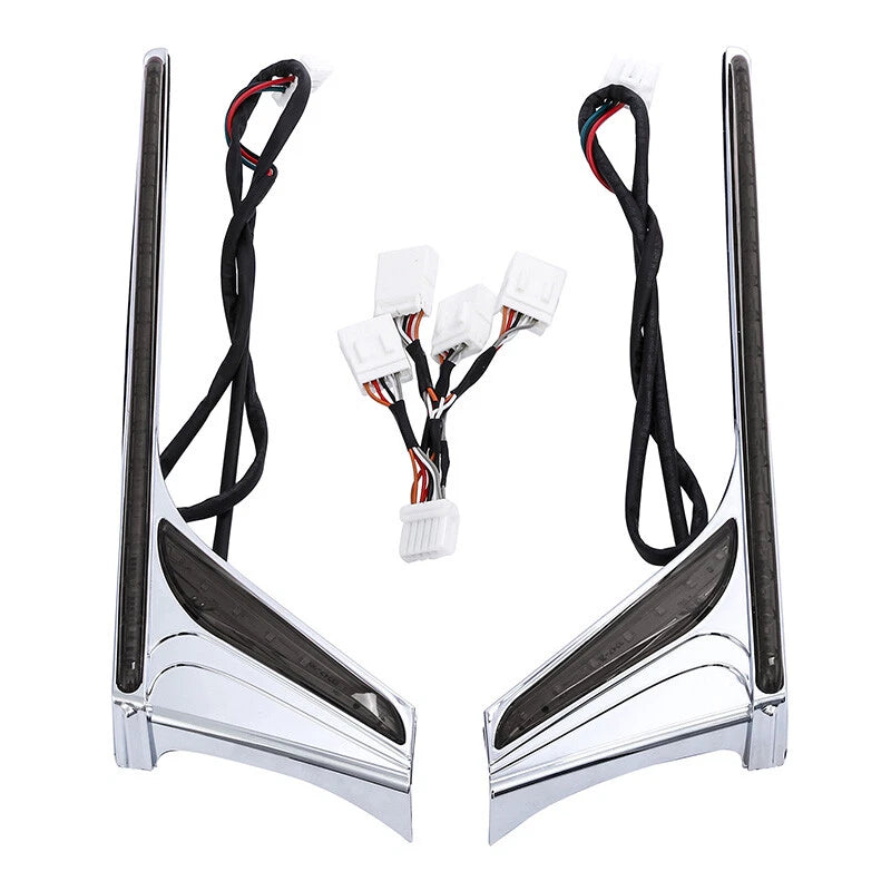Chrome Plated Rear LED Lights Vertical Strip Fit For Goldwing GL 1800 2012-2017