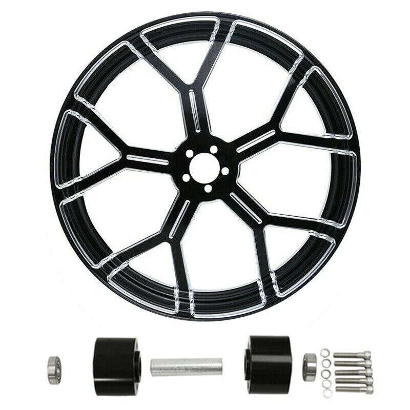 21" Front Wheel Rim & Dual Disc Hub Fit For Harley Street Road Glide 1997-2021