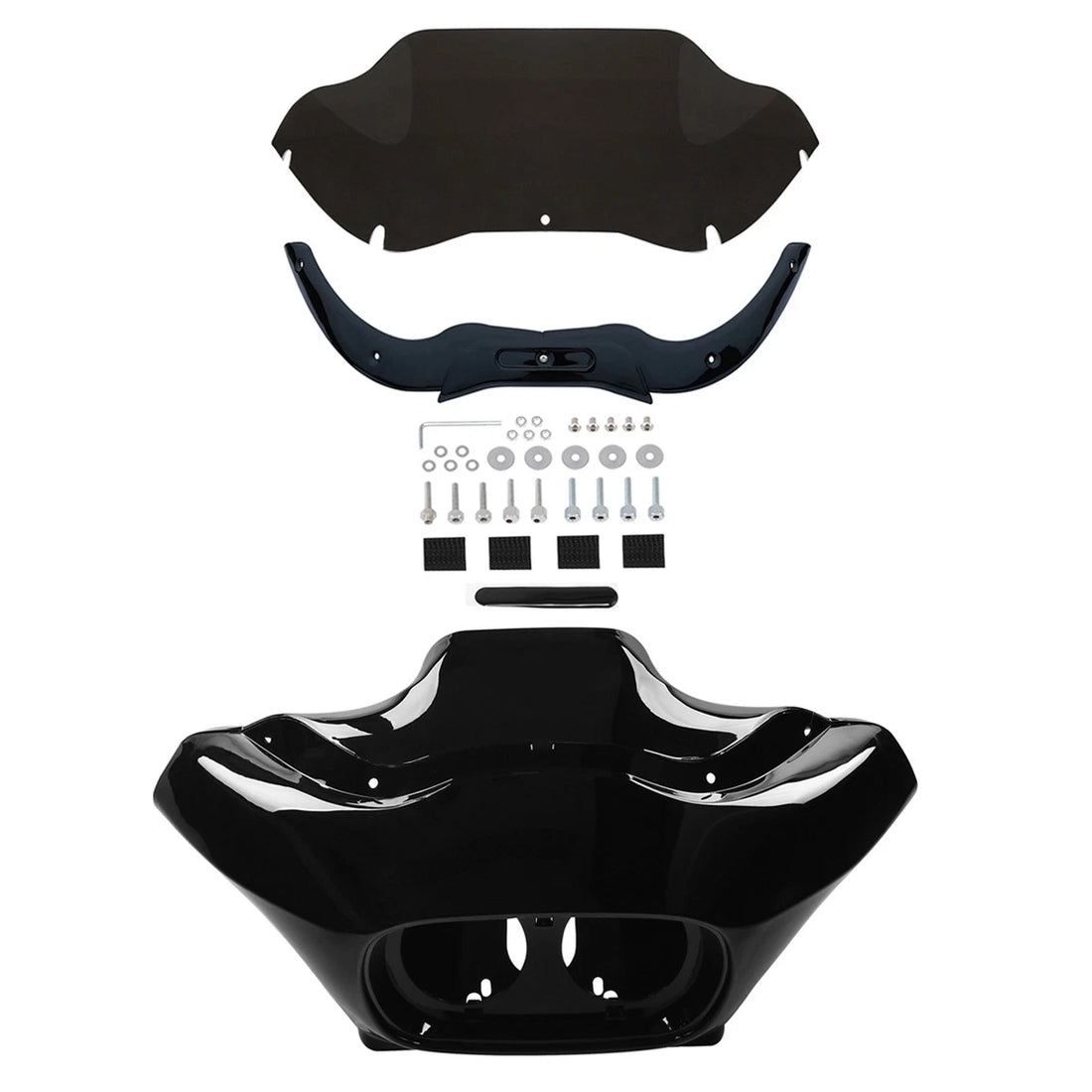 Inner & Outer Fairing Windshield Trim Fit For Harley Road Glide 2004-2013