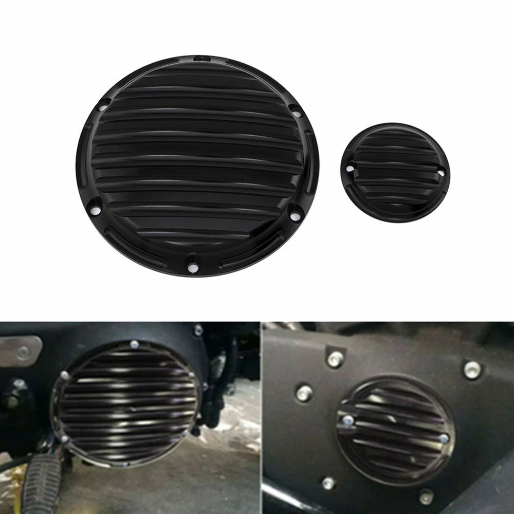 Black CNC Nostalgia Derby Timer Cover For Harley Sportster XL 1200 883 2004-2015
