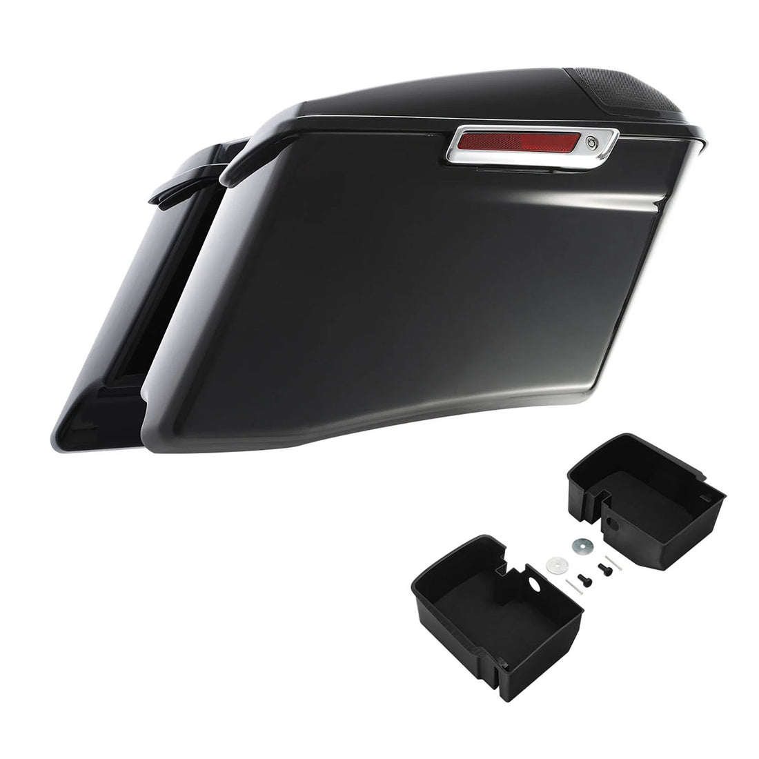 4" Stretched Saddlebags & Tray Organizers Fit For Harley Touring Flht 2014-2023